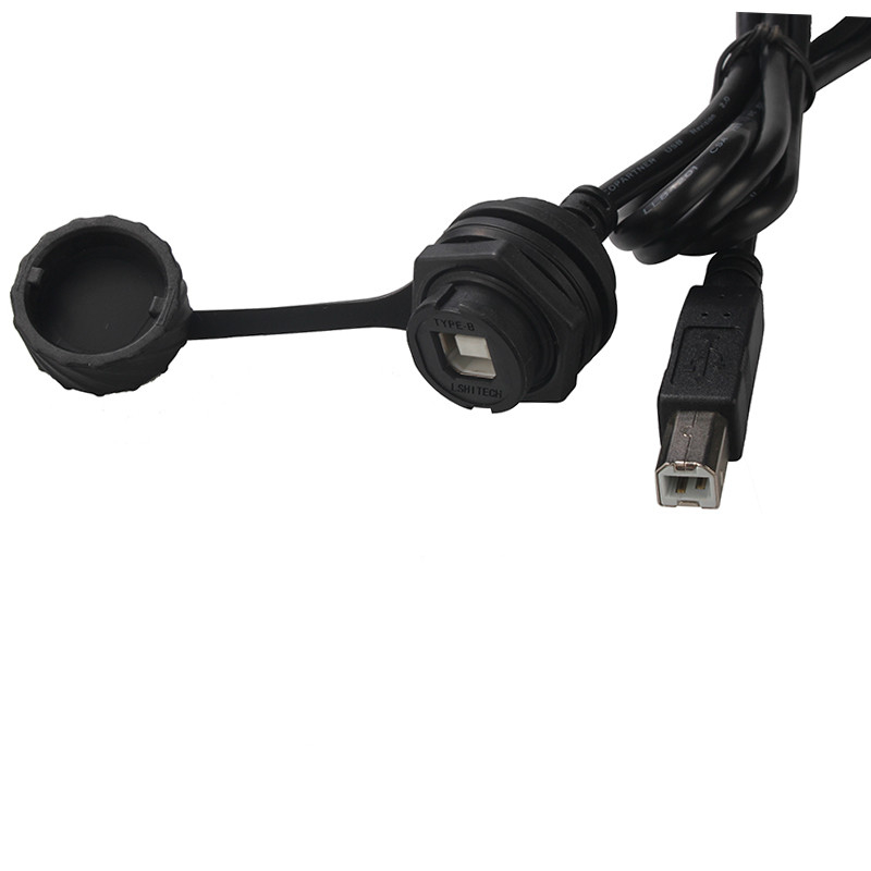 USB B Female Ethernet Jack , Rj45 Ethernet Connector Panel Mounted